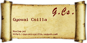 Gyovai Csilla névjegykártya